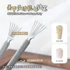 Caneta Multifuncional de Sete Pontas para Manicure Ferramenta de Pincelar Chiara Multi-Cabeça Dobrável Cabo de Aço Inoxidável Ferramenta de Manicure