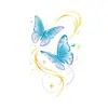 Lindas Pegatinas de Tatuaje de Mariposa Azul, Pegatinas de Tatuaje Impermeables de Larga Duración para Brazos y Piernas de Niñas, Adecuadas para Actividades y Citas, Pegatinas de Maquillaje Frescas