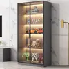 Armário de exposição com porta de vidro para miniaturas, adequado para sala de estar de casa, brinquedos de blind box, modelos Lego, itens decorativos, estante, armário de vinho, uso comercial