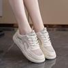 2026 Nuevas Zapatillas Blancas de Verano para Mujer Estilo Coreano Casual Deportivas Versátiles Transpirables con Panel de Malla para Mujer Hy6662