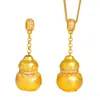 Puzuo Color Fuerte que Conserva Arena Dorada Accesorios DIY Colgante de Calabaza Flor de Loto Diamante Cadena para Clavícula Buda Sin Fase Nueva Chinoiserie
