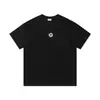 25Fw Passarela Espacial Espuma Estampada Rua Alta Solta Gola Redonda Par de Camiseta de Manga Curta Verão