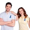 Fabricante Design Transfronteiriço Pin de Fita Estampada Caridade Roxo Broche Conscientização Laço Cruzado Rosa Nó do Amor
