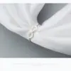 Anillo de plata S925 para mujer, estilo coreano, Mori Sweet Diamond con incrustaciones de ocho palabras infinitas, anillo personalizado para dedo índice abierto J5792