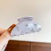 Pinza de Garra de Pedrería de Moda y Versátil Nuevo Clip de Pelo de Temperamento de Gama Alta Tamaño Mediano para la Parte Posterior de la Cabeza Peinado Semirecogido Pinza de Tiburón Accesorios para el Cabello