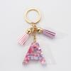 Pingente de presente comemorativo encantador Nova estrela Amor Lantejoulas Carta Borla Chaveiro Moda Bolsa Pingente
