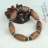 Pulsera de Ágata con Cuentas Dzi Pulsera de Cuentas Dzi de Nueve Ojos Pulsera de Cuentas Dzi de Tres Ojos Estilo Weathered