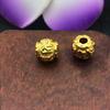 Nuevos accesorios de joyería chapados en oro que conservan el color, cuentas de proverbio de seis palabras de 10 mm, cuentas redondas de moneda de cobre, accesorios de joyería de oro arena DIY