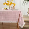 Tela de encaje de lino de algodón arte textil fresco y simple tela de cubierta rectangular para mesa de centro mantel para mesa cuadrada mesa redonda jardín de infantes