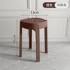 Taburete de Plástico Hogar Silla Nórdica Taburete Redondo Apilable Taburete de Mesa de Comedor Sencillo Cibernético Popular Taburete Molino de Viento Engrosado