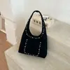 ShuaiMijia 2026 Nuevo Bolso de Hombro Vintage con Remaches Moda Europea y Americana Bolso de Motocicleta Bolso Tote Simple de Gran Capacidad