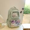 Mochila Estilo Japonés Simple de Gran Capacidad para Millet Pain Bag Mochila Ligera Diaria Mochila para Estudiante Transparente Bolsa para Bebé Hombre