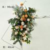 Serie Mori hilera de flores de suelo camino de flores simulación camino de flores plomo flor falsa flor flor arte escena diseño ceremonia de boda paisaje decoración blanca verde
