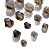 Cuentas de Cristal Natural, Cuentas Sueltas de Cristal de Té, Cuentas de Barril Facetadas Irregulares, Cuentas Individuales para Pulseras DIY, Accesorios de Cinco Elementos de Múltiples Gemas para Mujeres