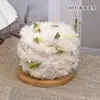 Hilo de mohair mezclado a mano con textura de pelo, hilo especial para bolsos de bricolaje, color caramelo, suave para sombreros hechos a mano, hilo para suéteres de ganchillo