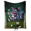 Manta de franela con impresión 3D exclusiva transfronteriza, manta plegable, manta para la siesta, manta para aire acondicionado, manta engrosada, estilo gato soñador
