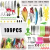 Kit Completo de Iscas Artificiais Spinnerbait Minnow Rã Isca Macia Todas as Camadas de Natação Transfronteiriço