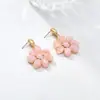 ZA Pendientes Colgantes de Flor de Resina Flor Europea Estilo Bohemio Pendiente Fuente Transfronteriza Moda Femenina Sensación de Alta Gama