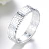 Anel estilo elegante gráfico estilo chinês padrão de retorno anel de prata gravação interna Baifu personalidade moderno anel de prata único masculino