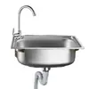 Acero Inoxidable Montado en Pared Pequeño Lavabo Individual Cocina Simple Lavabo para Lavar Verduras Fregadero para Lavar Platos Lavamanos Lavabo de Una Cubeta con Soporte
