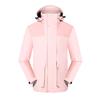 Q1868 ropa de asalto tres en uno otoño e invierno cortavientos impermeable diseño de color a juego con capucha abrigo estampado en caliente logotipo bordado