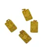 Joias Banhadas a Ouro com Design Brilhante de Gelo Triturado, Pingente Gato da Sorte, Colar com Pingente Quadrado Pequeno, Pingente Delicado e Fofo, Corrente para Suéter