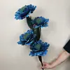 Venda Direta de Fábrica Estilo Europeu Peônia Única Brilhante Floral de Chão para Hall de Hotel Decoração de Interior Residencial