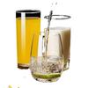 Taza de agua recta transparente de vidrio lemeiya para el hogar resistente al calor a prueba de explosiones taza de té taza de jugo taza de bebida 6 juegos