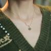 Collar de perlas de jade Hetian para mujer al por mayor, versátil, de alto nivel, temperamento suave, retro, lujo ligero, nicho, cadena para la clavícula, joyería