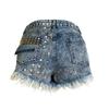 Aliexpress Amazon Ebay Shorts de Mezclilla Desgarrados Sueltos con Remaches para Mujer Suministro de Pantalones Cortos Hot