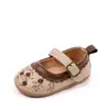 Novos Sapatinhos de Bebê Bordados para Meninos e Meninas de 0 a 1 Ano, Sapatos Respiráveis Antiderrapantes para Crianças Pequenas