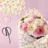 Papel de Copia Flor de Primavera Wx265 17g Papel de Envoltura a Prueba de Humedad para Dulces de Regalo Papel de Pera Decorativo Rosa