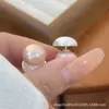 Pendientes de Perla para Mujer con Moño Perlado Retro Cepillado Nicho Lujo Accesible Gama Alta Moda Simple Elegantes Versátiles
