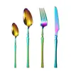 Cubertería de Acero Inoxidable Temu Transfronteriza Juego de Cuchara para Café, Cuchillo y Tenedor Pequeño con Forma de Cintura Vajilla Estilo Occidental Cuchillo y Tenedor Estilo Occidental
