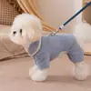 Ropa de Perro de Lana de Cuatro Patas para Otoño e Invierno para Perros Pequeños y Medianos, Teddy, Bichón, Linda Ropa de Mascota Cálida de Dibujos Animados