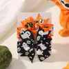 El juego de accesorios para el cabello para niños más vendido en Europa y América, pinza para el cabello de lazo de cinta acanalada de Halloween, horquilla para el cabello para niños 638