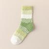 Calcetines Antibacterianos 7A para Hombre y Mujer Invierno Coral Fleece Calcetines Degradados Engrosados Cálidos Calcetines para Dormir Resistentes al Frío del Noreste Calcetines de Caña Media
