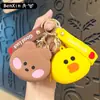 Bolsa de Monedas con Llavero Colgante de Animales de Dibujos Animados Creativos de Silicona para Niños, Bolsa Pequeña para Auriculares Bluetooth, Regalo Pequeño al por Mayor