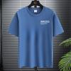 Fabricante Fonte Verão Seda Gelo Secagem Rápida Manga Curta Tendência Fina Solta Esportiva Versátil Camiseta Camiseta Masculina de Manga Curta