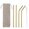 Kit de canudos de aço inoxidável 304 transfronteiriço criativo tubo reto de metal para bebidas café alimentos grau alimentício venda direta da fábrica