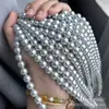 Cuentas de perlas de cristal Shijia, cuentas redondas de vidrio, accesorios para collares y pulseras, lote mixto de cuentas sueltas en stock, accesorios para ropa