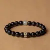 Pulseira de jacarandá com folha pequena signo do zodíaco nascimento buda prato jogando contas de buda wenwan feminina jade hetian pulseira masculina presente de aniversário