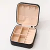 Caja de Almacenamiento de Joyería para Anillos, Collares y Pendientes Caja de Joyería Cuero Portátil Simple Joyería Caja de Joyería