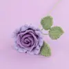 Flor de Crochê Nova Acabada de 26 Anos Fio Tecido Rosa Diamante Ramo de Rosa Artificial Casamento Deusa Festival Buquê Atacado