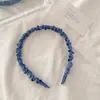 Diadema plisada sencilla para mujer, diadema de alta calidad de Corea del Sur, diadema de satén fina de verano, horquilla para el cabello con lavado facial de celebridades de Internet, accesorios para el cabello