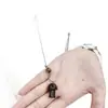Collar de Ágata Negra Apilado de Doble Capa Yiwu Sa Bao para Mujer, Cadena para Clavícula de Diseño de Nicho, Gargantilla de Champiñón Versátil y Elegante