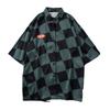 Camisa de Manga Curta Estilo Hong Kong para Homens e Mulheres Casal Verão Solta Fina Havaiana Praia Floral Meia Manga Camisa Floral
