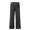 Fx051 Jeans Masculino Largo Flare Lavado e Desgastado Estilo Retro Americano High Street Tendência Design de Ponta