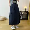 Design de Estilo Escuro Senso de Personalidade de Nicho Irregular Saia Preta Feminina Primavera e Verão Casual Plissada Linha A