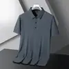 Polo de manga corta con solapa para hombre, camiseta de verano de moda, versión coreana, tendencia entallada, nueva camiseta combinable 2025